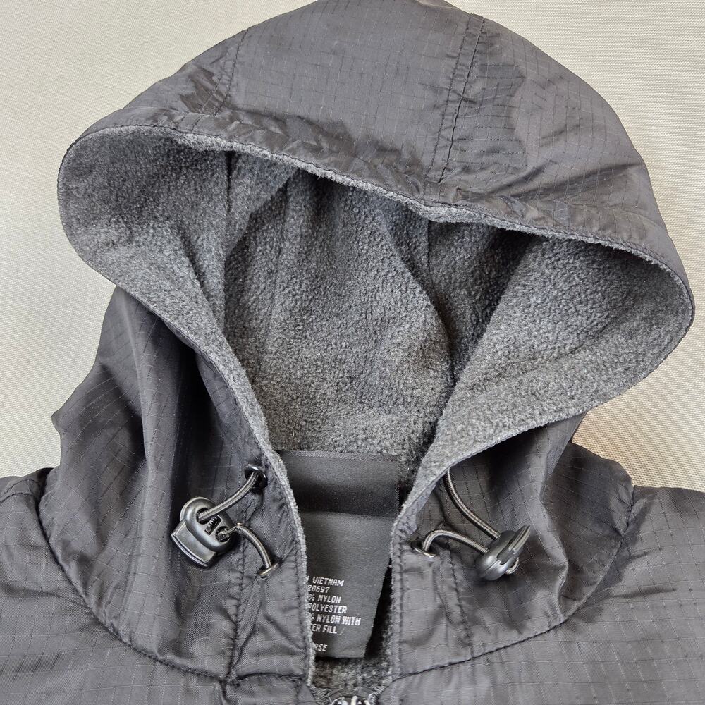 Dickies Fleece Lined Hooded Nylon Jacket Black Full Zip Ripstop Men's 2XL - Picture 3 of 16